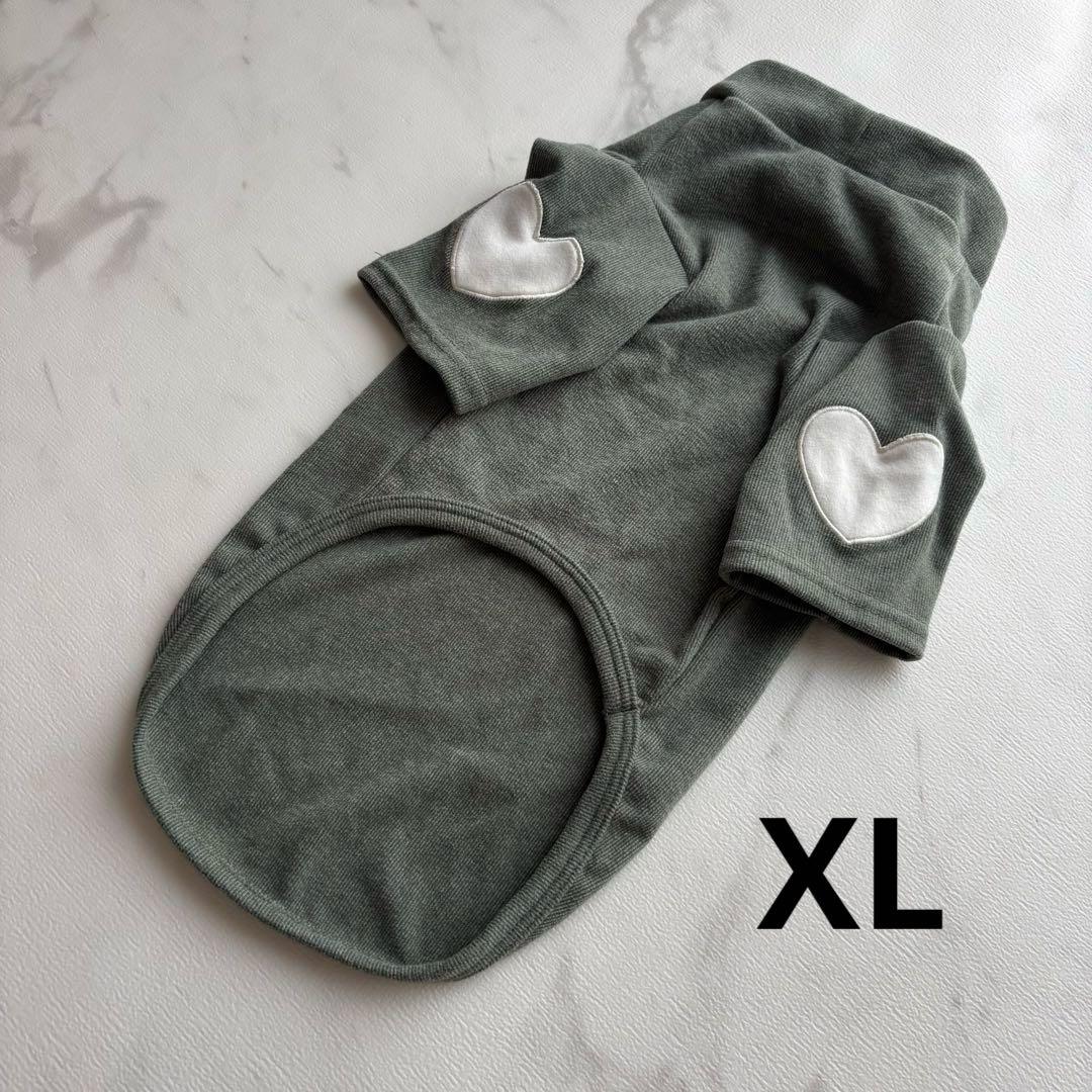 Dog Pet Wear Short-Sleeve T-Shirt with Heart Patch Khaki XL
