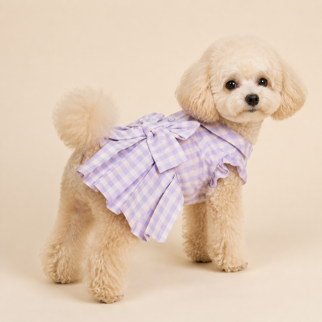 One Octave Gingham Check Dress Pet Wear Dog Clothes